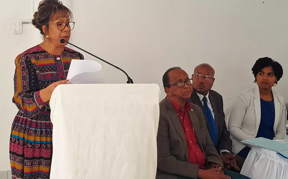 Presidenta de Codeco pronuncia dicurso durante juramentación